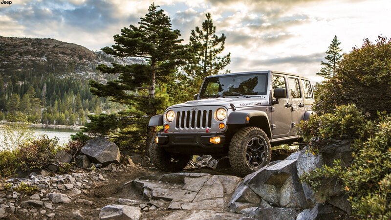 Silver Jeep Wrangler — Gray, Dramatic