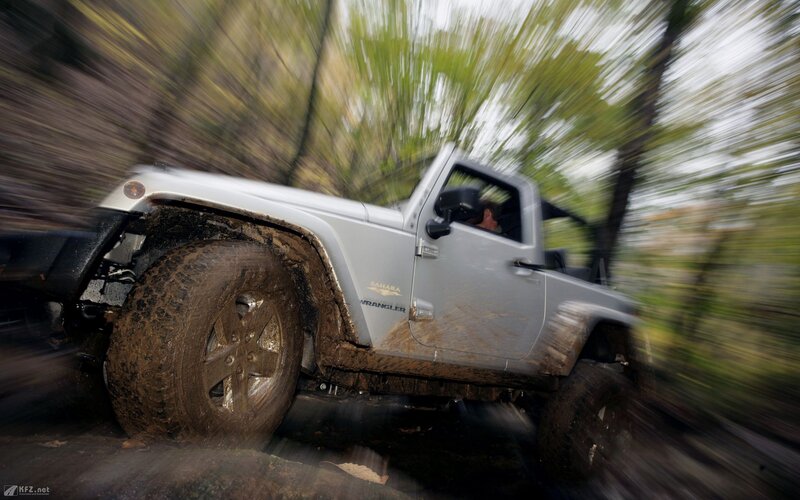 Silver Jeep Wrangler — Gray, Dynamic