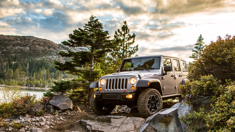 Silver Jeep Wrangler — Gray