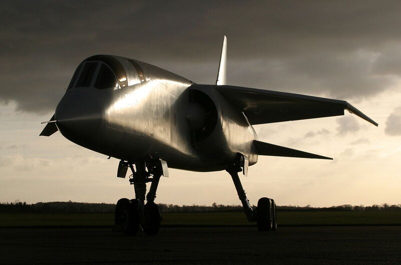 Silver Jet Aircraft — Gray, Dramatic