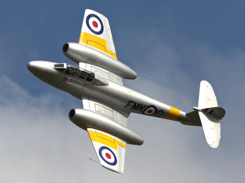 Silver Jet Airplane — Gray, Dynamic, Afternoon