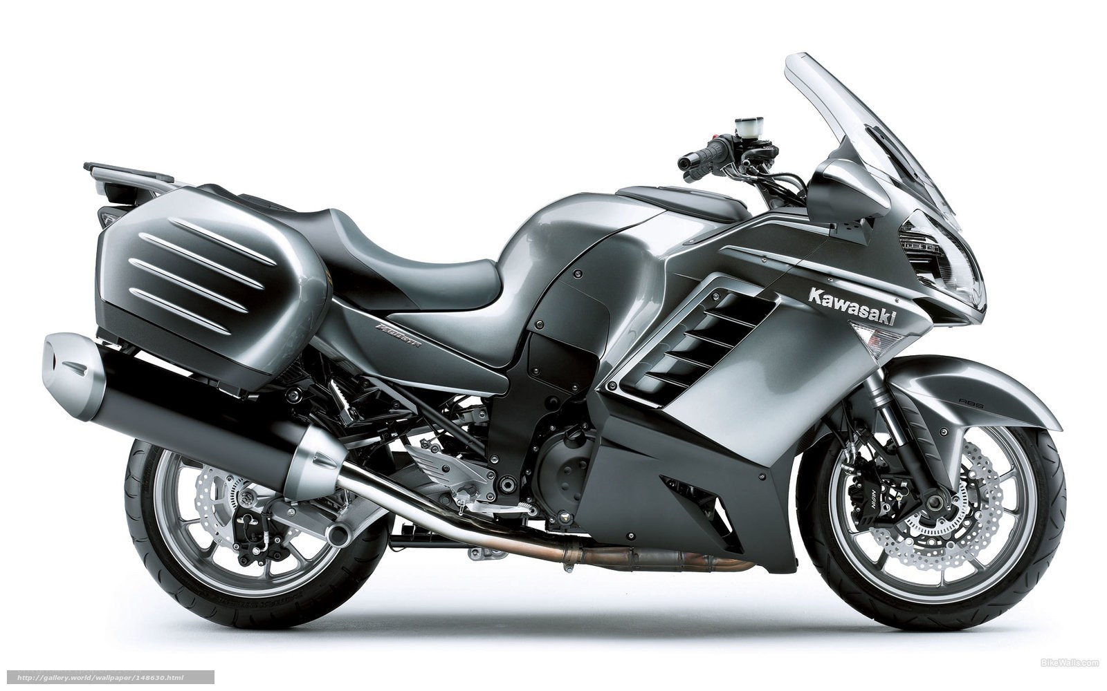 silver kawasaki motorcycle