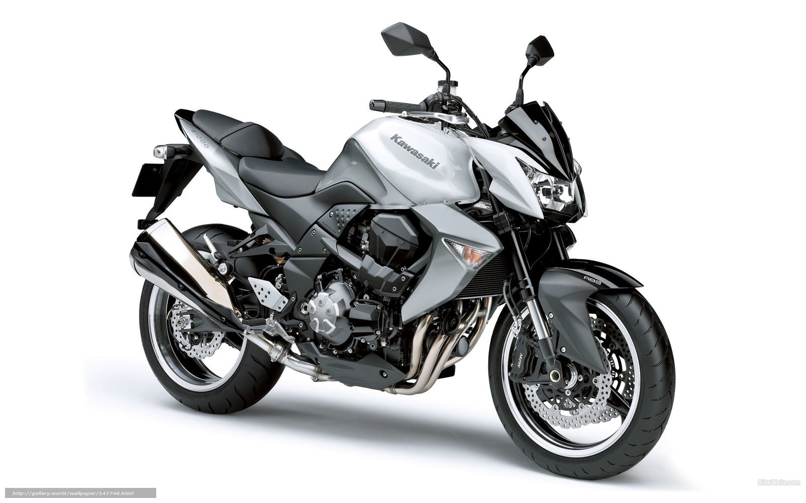 silver kawasaki motorcycle