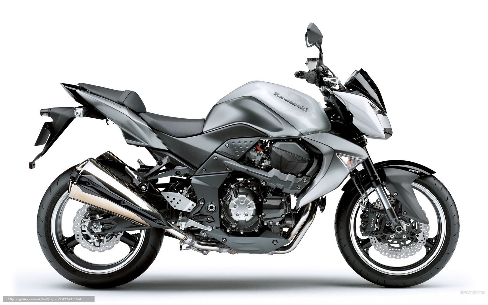 silver kawasaki motorcycle
