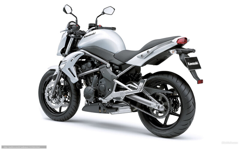 Silver Kawasaki motorcycle