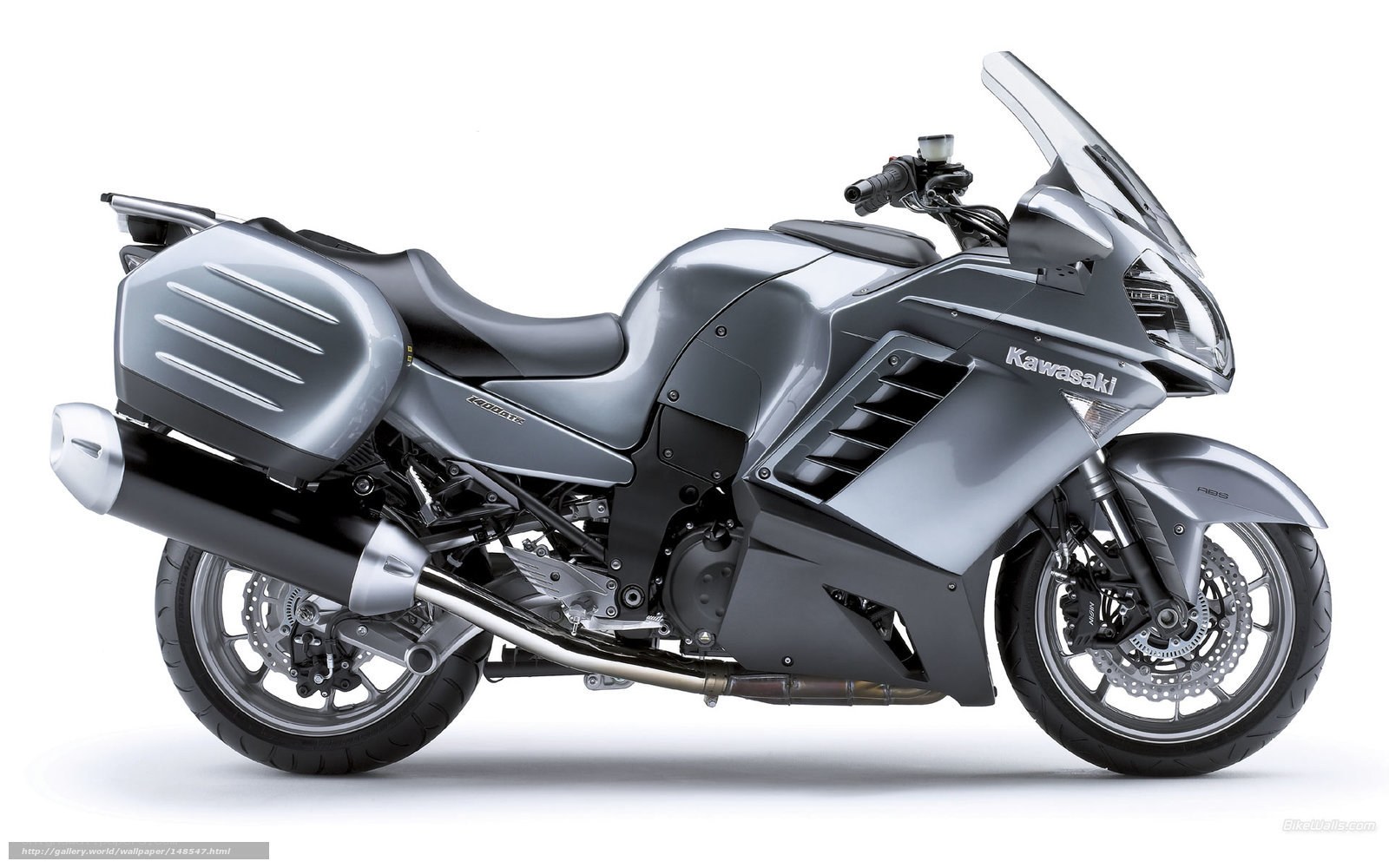 silver kawasaki motorcycle