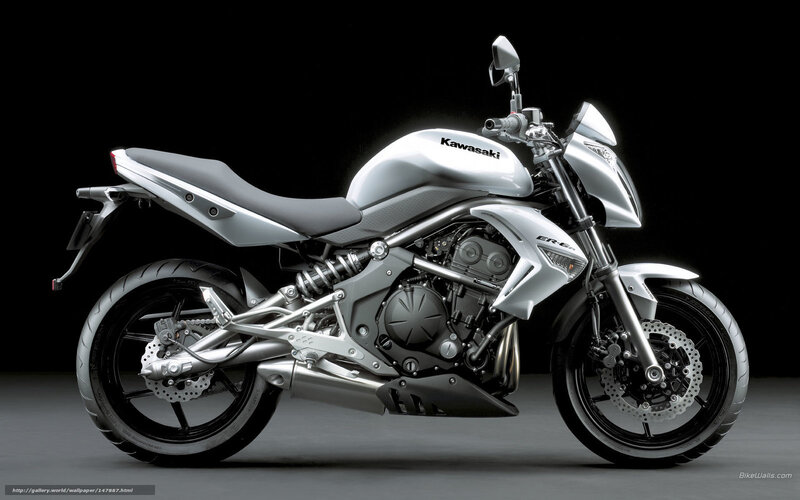 Silver Kawasaki Motorcycle — Dramatic