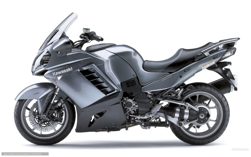 Silver Kawasaki Motorcycle — Gray, Neutral, Photograph