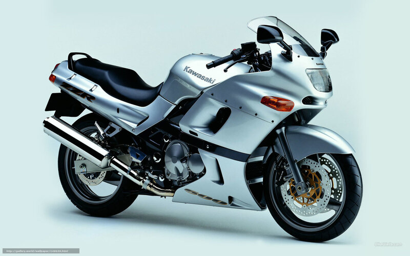 Silver Kawasaki Motorcycle — Neutral, Photograph, Seat