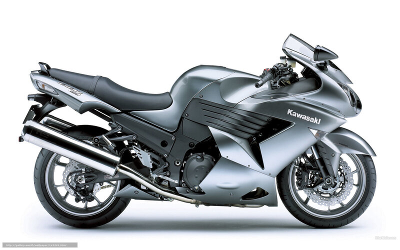 Silver Kawasaki Motorcycle — Neutral
