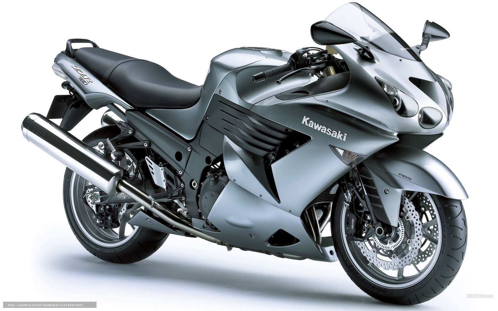 Silver Kawasaki sportbike