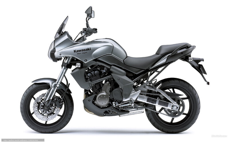 Silver Kawasaki Versys motorcycle