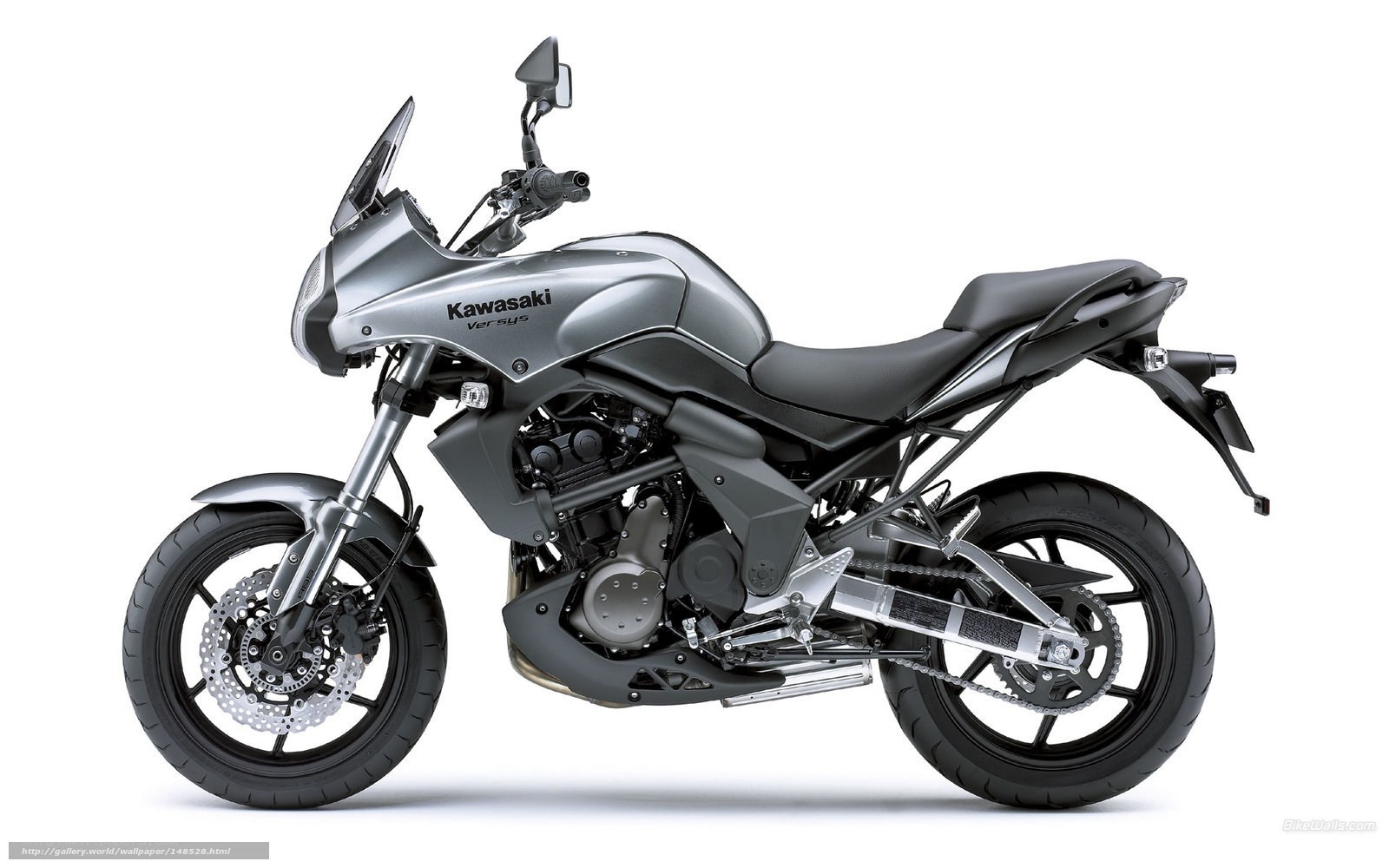 Silver Kawasaki Versys motorcycle