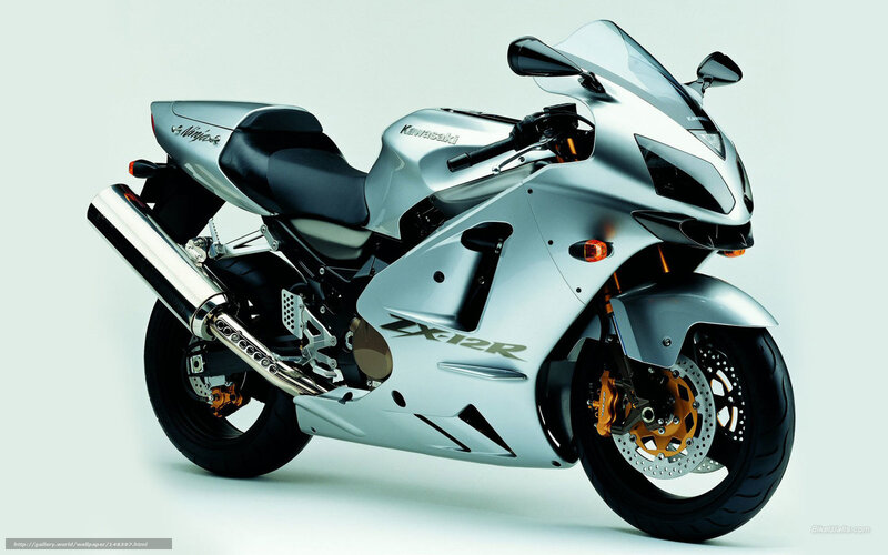 Silver Kawasaki ZX-12R motorcycle