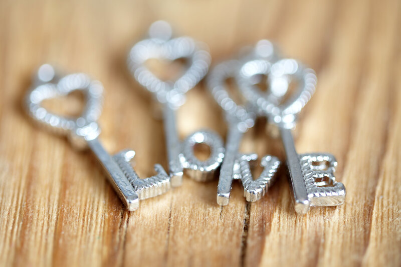 Silver Key Charms