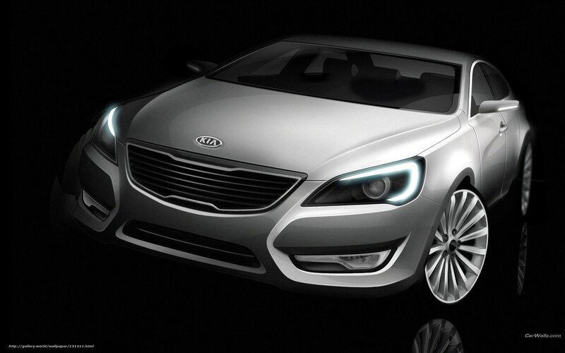 Silver Kia Concept Car — Dramatic, Night