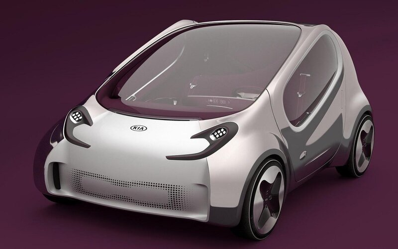 Silver Kia Concept Car — Purple