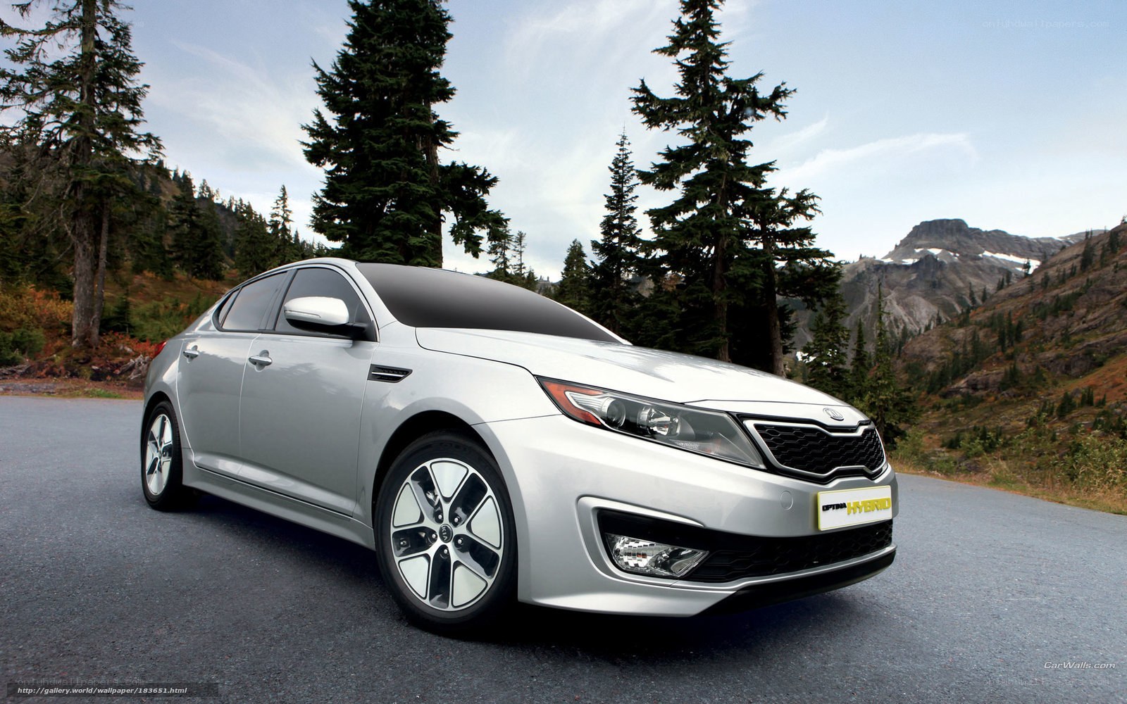 Silver Kia Optima Hybrid