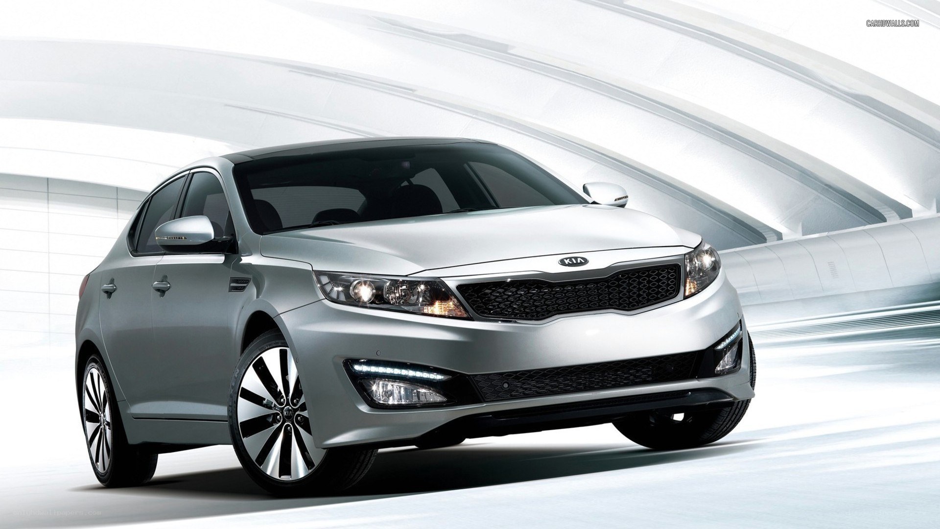 silver kia sedan car
