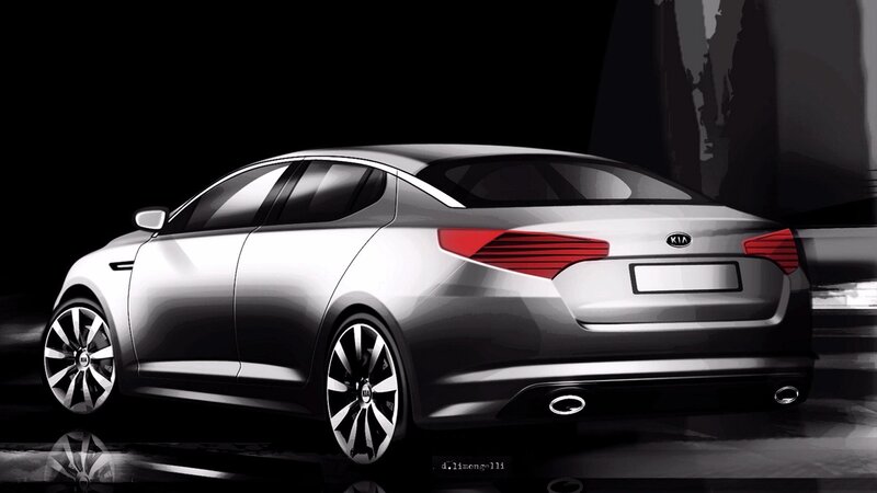 Silver Kia Sedan — Dramatic