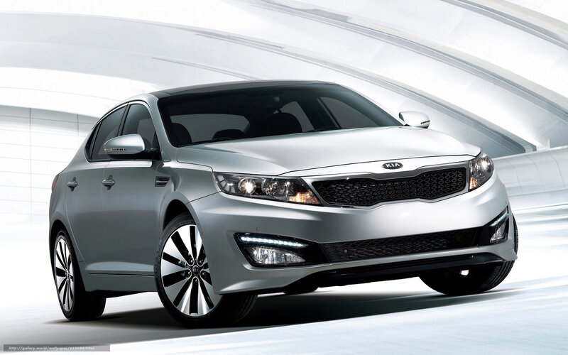 Silver Kia Sedan — Modern, Photograph