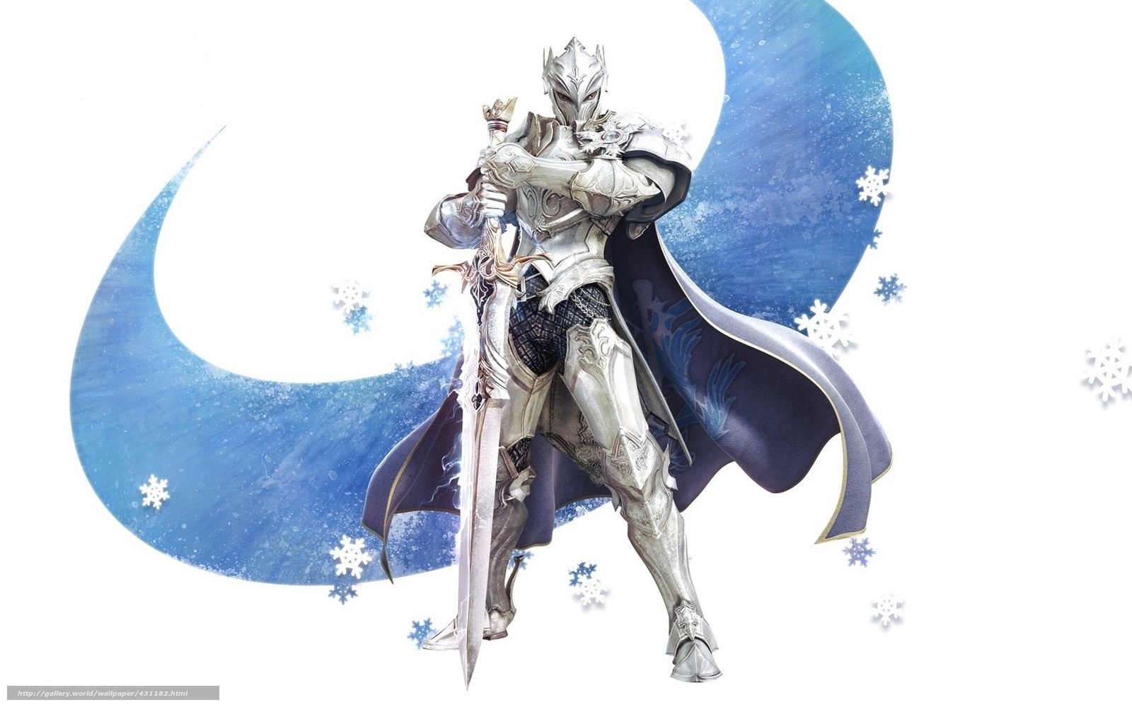 silver knight with sword