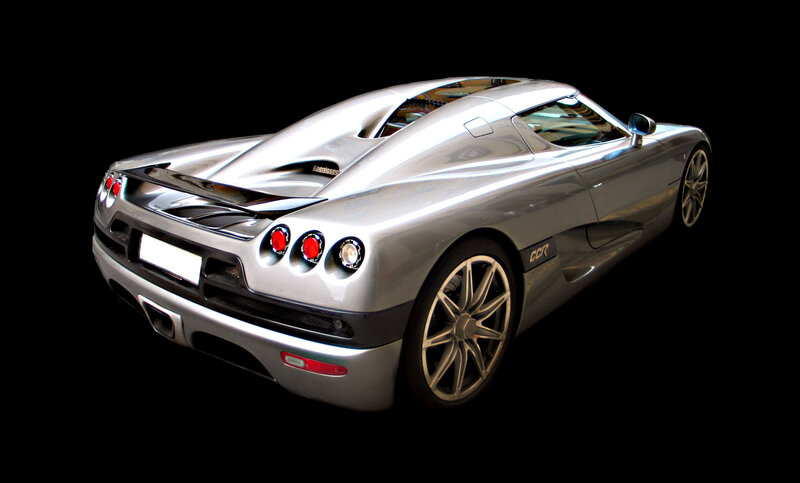 silver koenigsegg ccr sports car