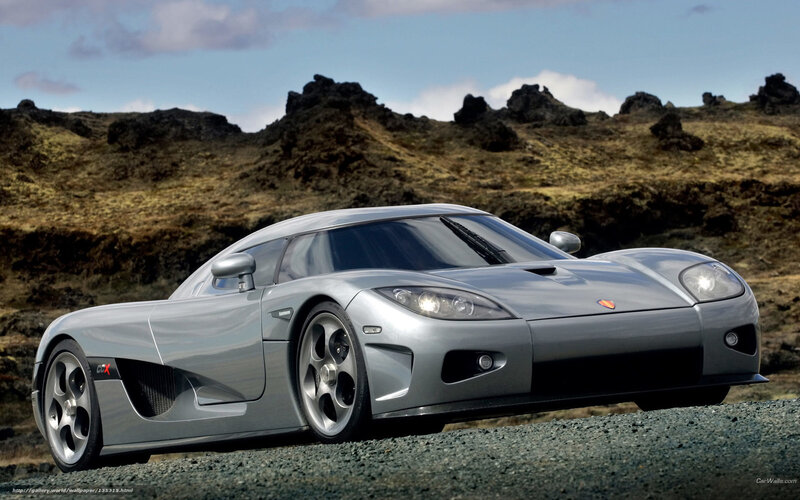 Silver Koenigsegg CCX sports car