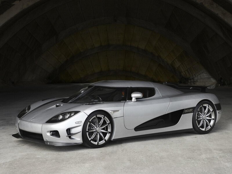 Silver Koenigsegg CCXR in tunnel