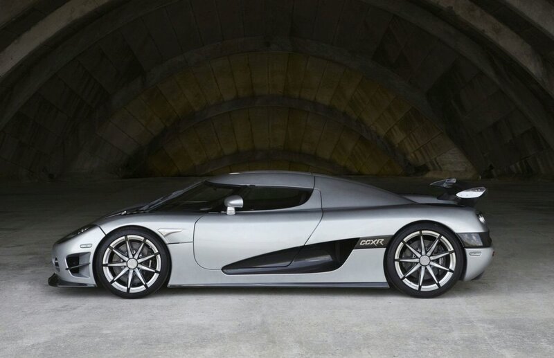 Silver Koenigsegg CCXR in tunnel