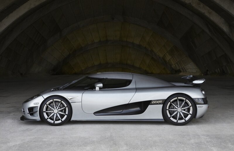 Silver Koenigsegg CCXR in tunnel