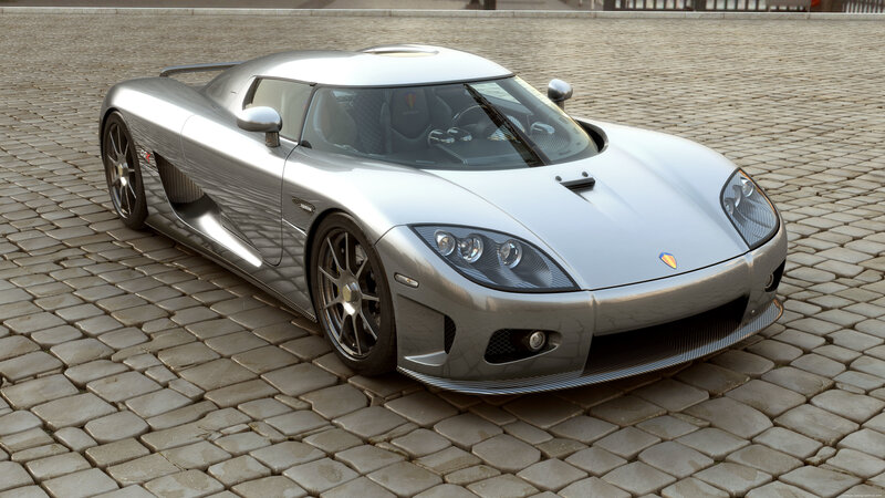 silver koenigsegg sports car