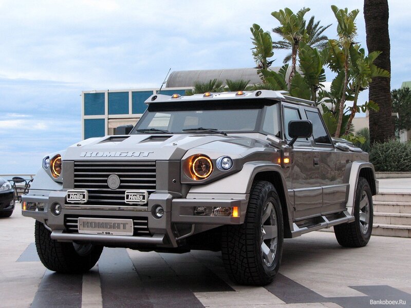 Silver Kombat SUV on display