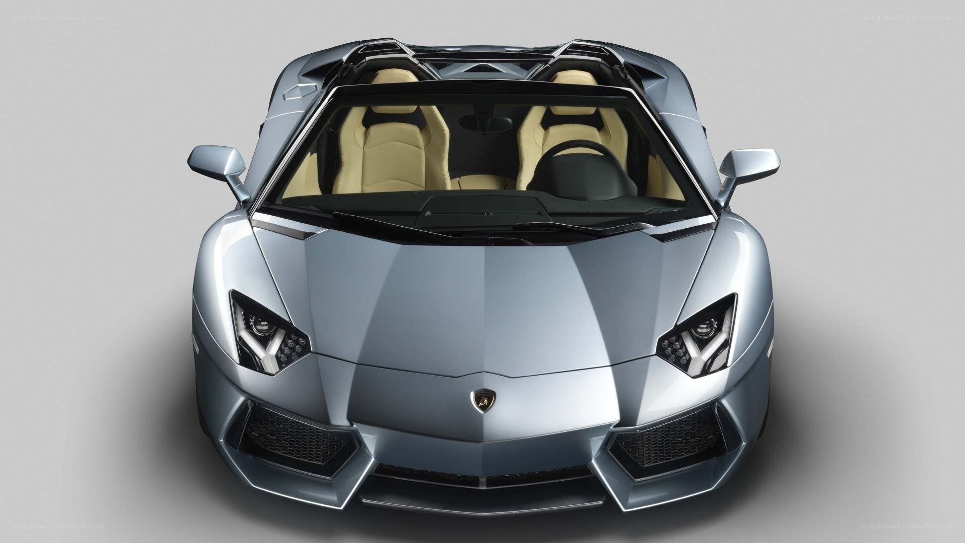 Silver Lamborghini Aventador
