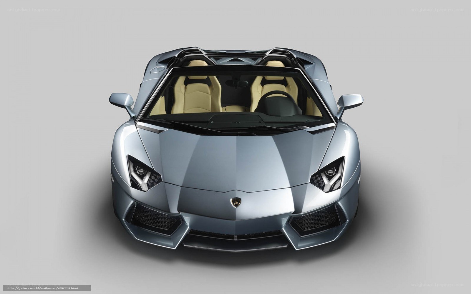 Silver Lamborghini Aventador
