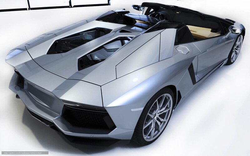 Silver Lamborghini Aventador — Dramatic, Photograph, Car, Convertible