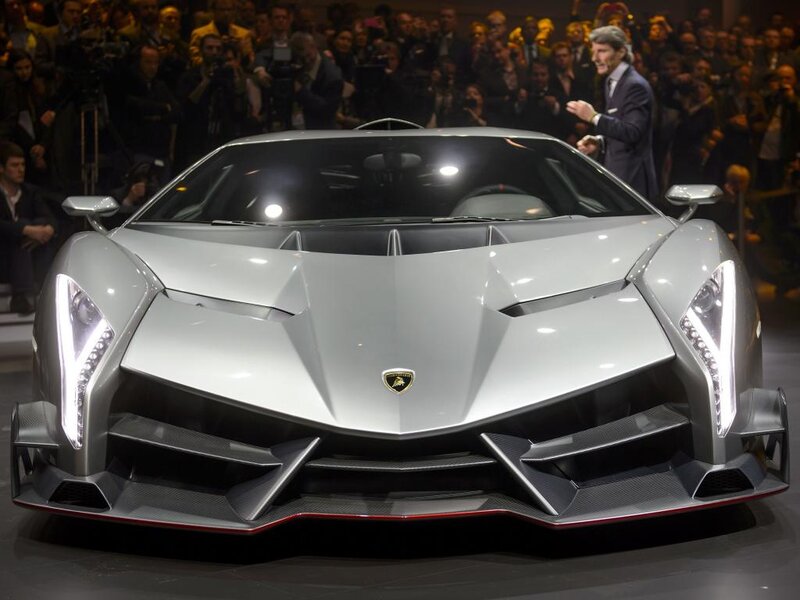 Silver Lamborghini Aventador — Dramatic, Photograph, Car, Crowd