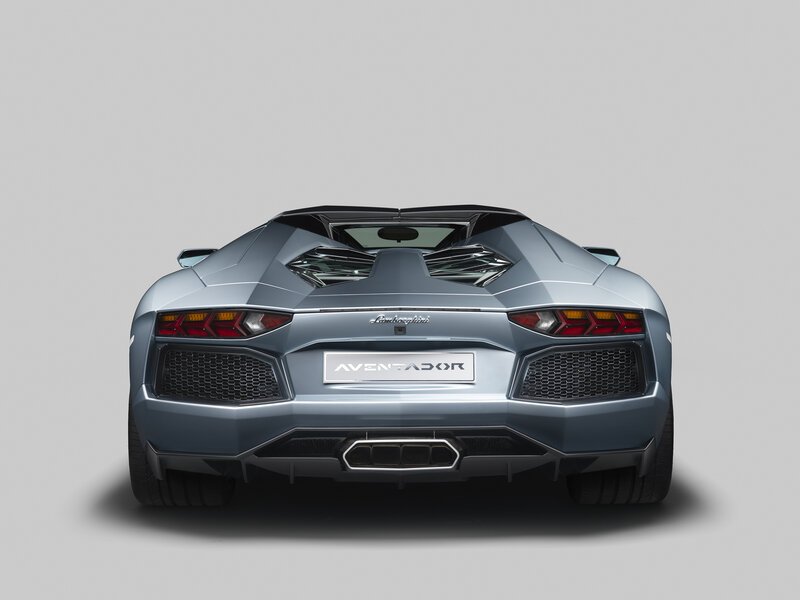 Silver Lamborghini Aventador — Gray, Neutral, Photograph