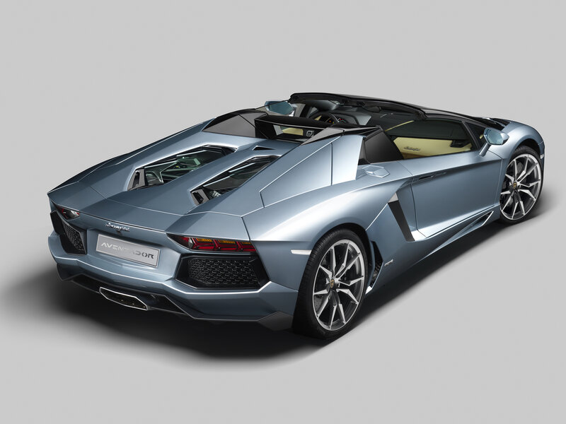 Silver Lamborghini Aventador — Gray, Neutral