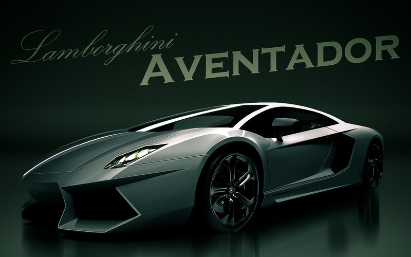 Silver Lamborghini Aventador — Gray