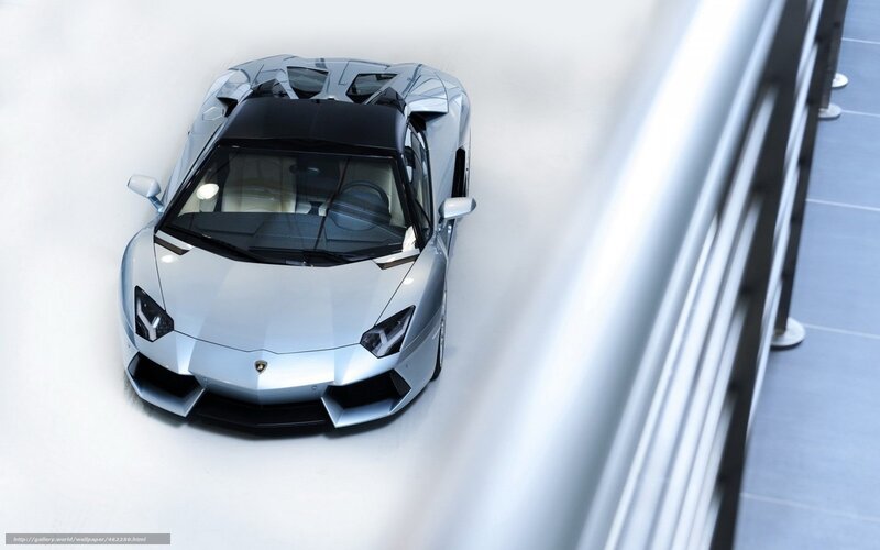 Silver Lamborghini Aventador — Modern