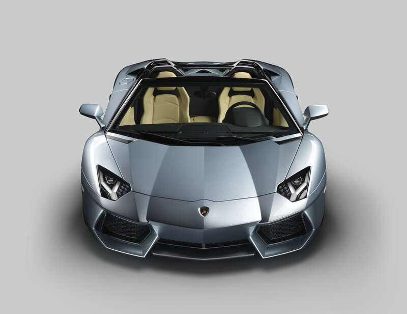 Silver Lamborghini Aventador — Neutral
