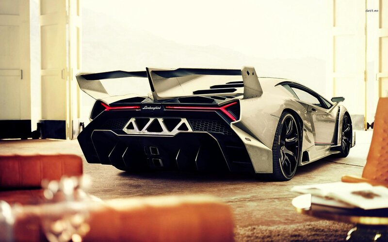 Silver Lamborghini Aventador — White