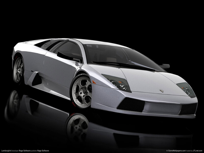 Silver Lamborghini Car — Dramatic, 3d Render