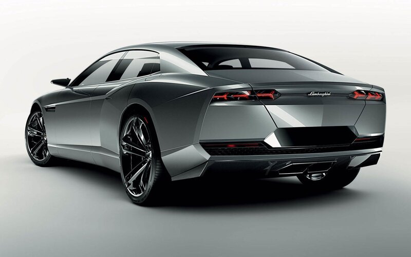 Silver Lamborghini Concept Car — Gray, Sleek, 3d Render, Taillights