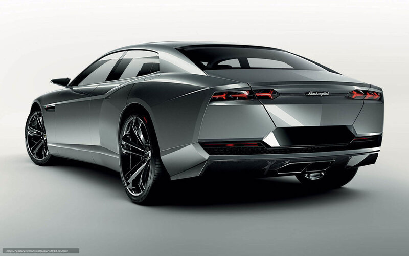 Silver Lamborghini Concept Car — Gray, Sleek