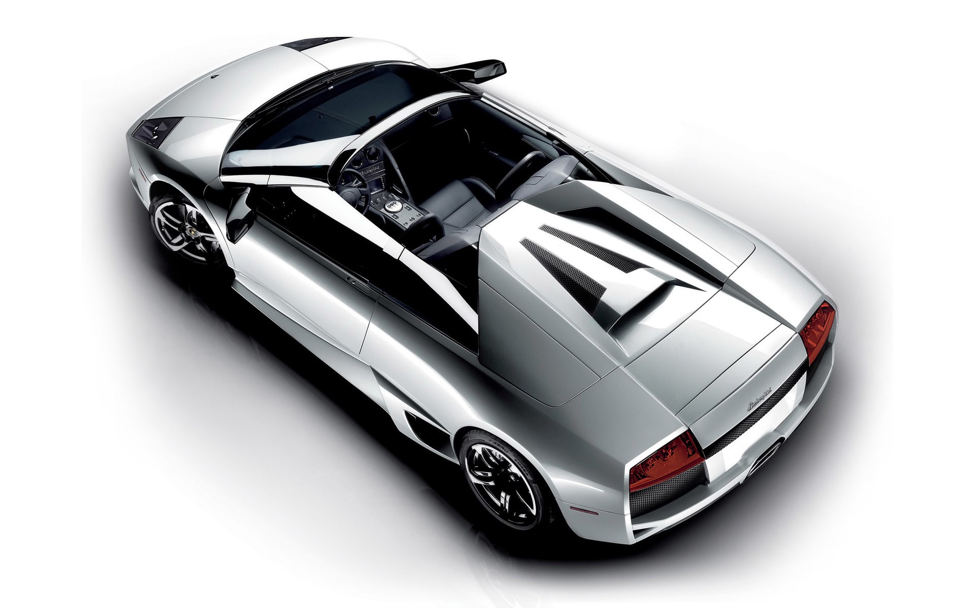 silver lamborghini convertible
