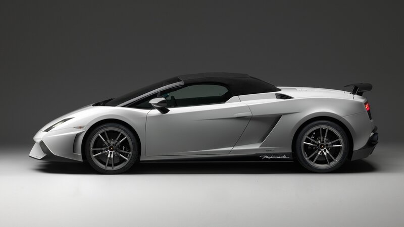 silver lamborghini convertible
