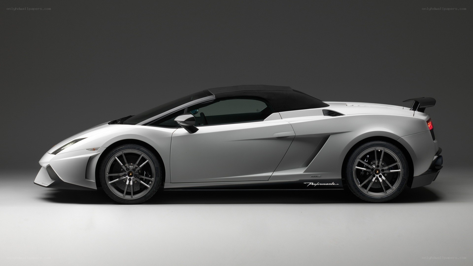 silver lamborghini convertible