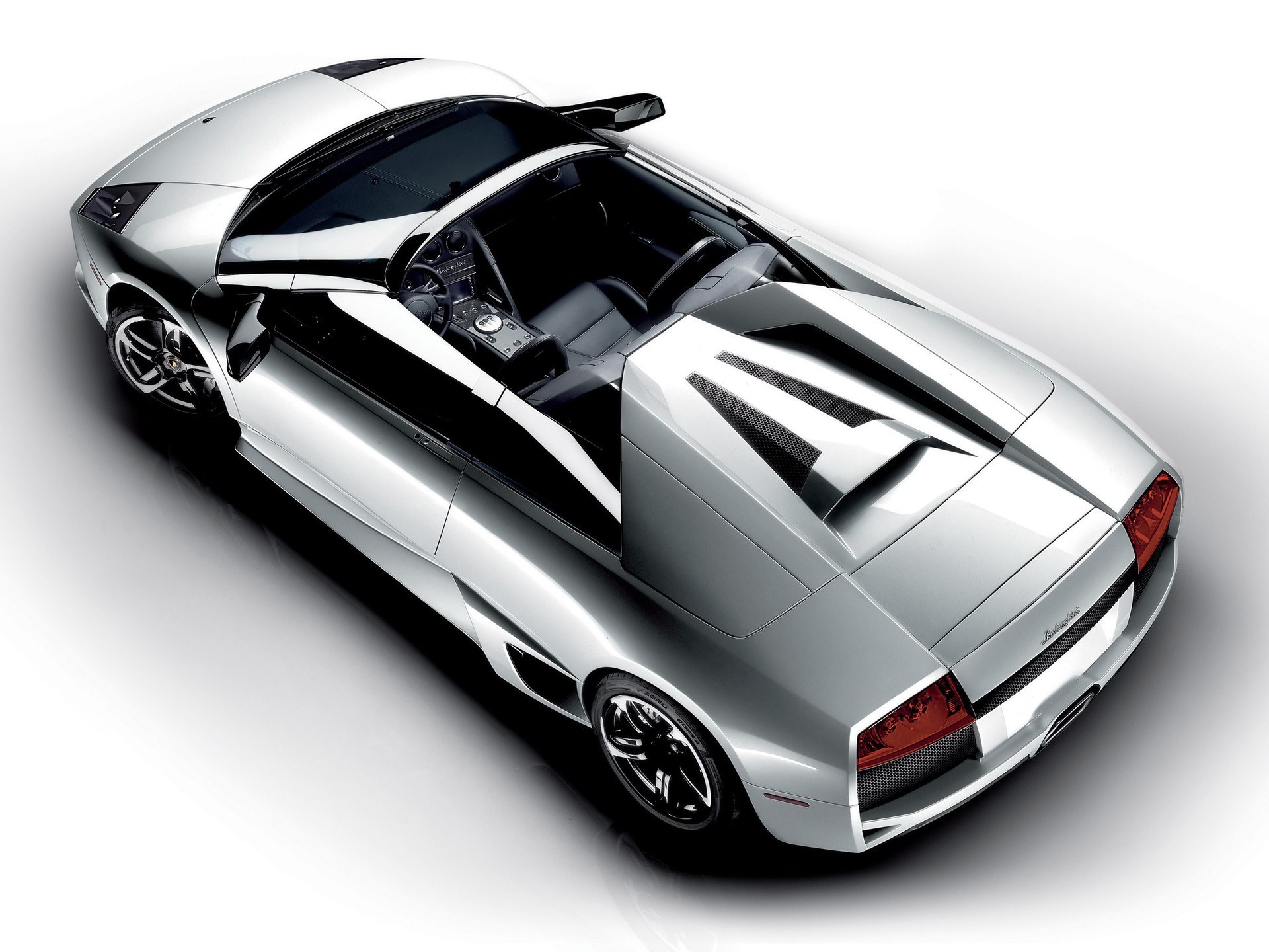 silver lamborghini convertible